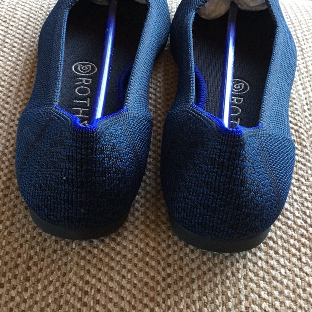 NWOT Rothy’s Point Flats in Blue/Black Python Print - Picture 4 of 5